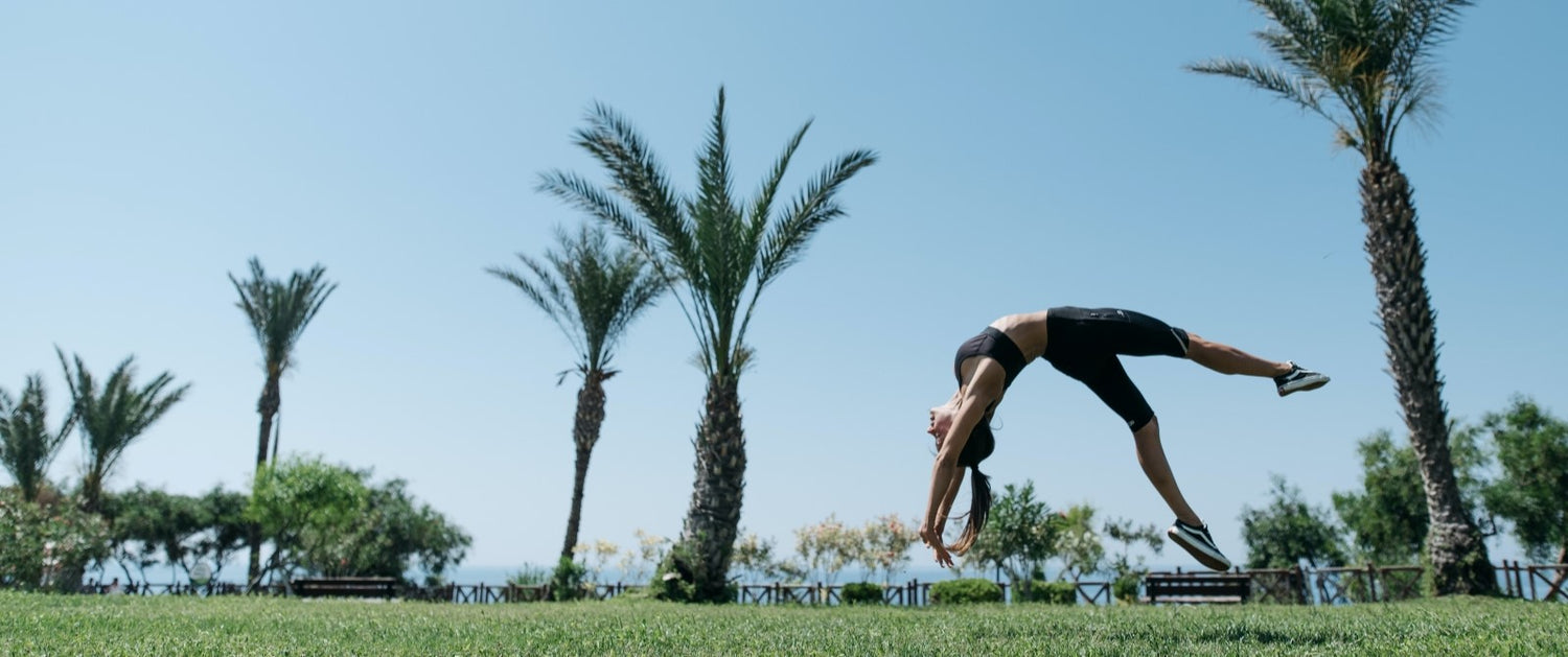 Cheerleader doing a back handspring