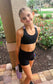 Believe Cheer Sports Bra - Black and Purple