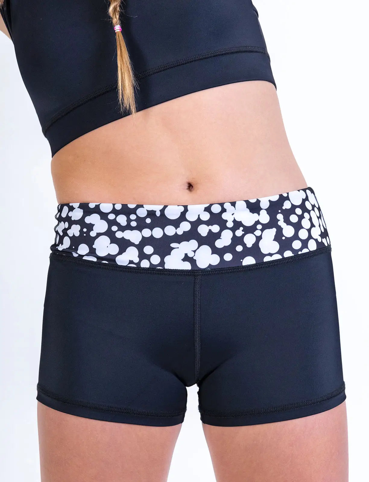 Cheer shorts black and white